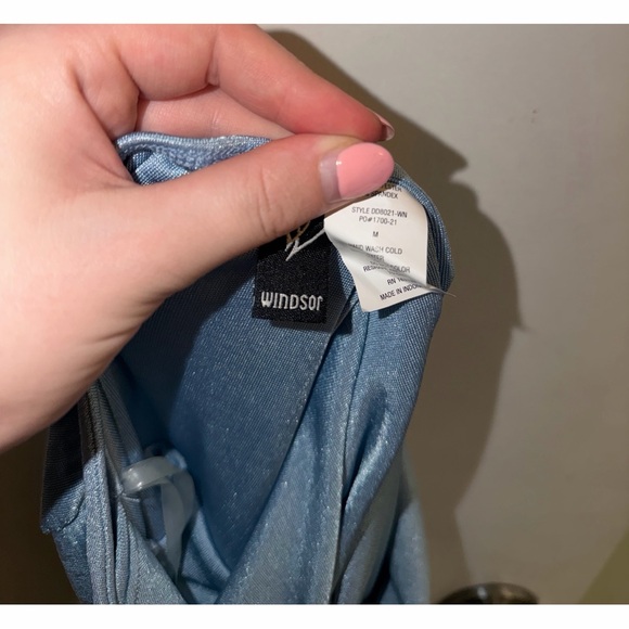 Blue Ruched Dress - Picture 3 of 3